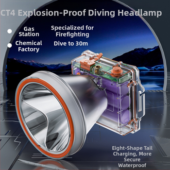 Подводен LED челник за гмуркане, водоустойчив, 10000 mAh, 300W, обхват 500 м+
