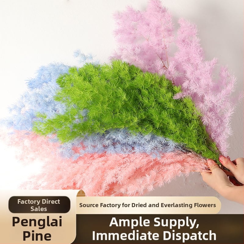 Buchet cu flori conservate Penglai Pine – decor pentru casă, lucrat manual, material DIY