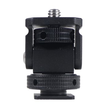 Univerzalni šnek-gimbal s mini hladnom cipom (hladna cipela), aluminijski spoj za tripod vijak adapter za DSLR i bez ogledala (mirrorless) — ručna ugradnja, horizontalno 360°, vertikalno 180°