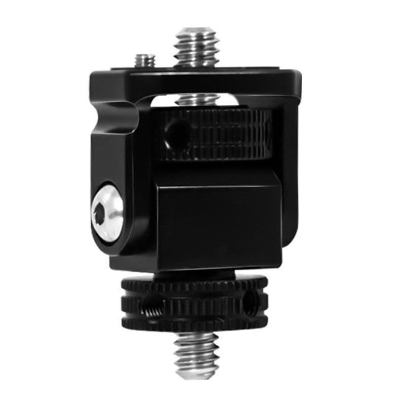 Univerzalni šnek-gimbal s mini hladnom cipom (hladna cipela), aluminijski spoj za tripod vijak adapter za DSLR i bez ogledala (mirrorless) — ručna ugradnja, horizontalno 360°, vertikalno 180°