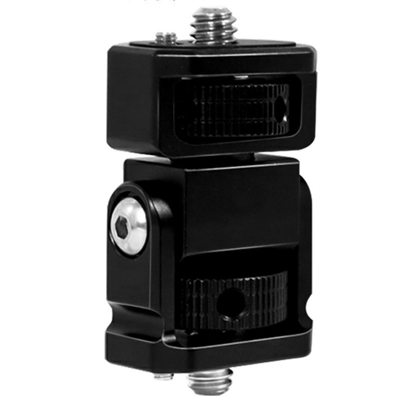 Univerzalni šnek-gimbal s mini hladnom cipom (hladna cipela), aluminijski spoj za tripod vijak adapter za DSLR i bez ogledala (mirrorless) — ručna ugradnja, horizontalno 360°, vertikalno 180°
