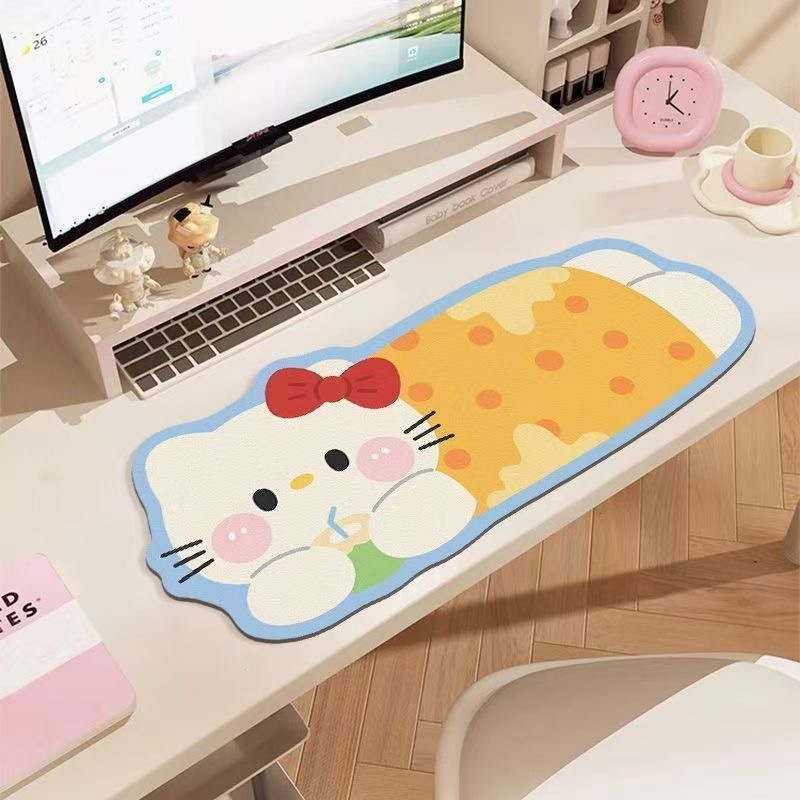 Malý gumový podložka pod myš, protišmyková, jednostraná, tlač s možnosťou vlastného loga, japonský jednoduchý štýl, svetlé prvky.