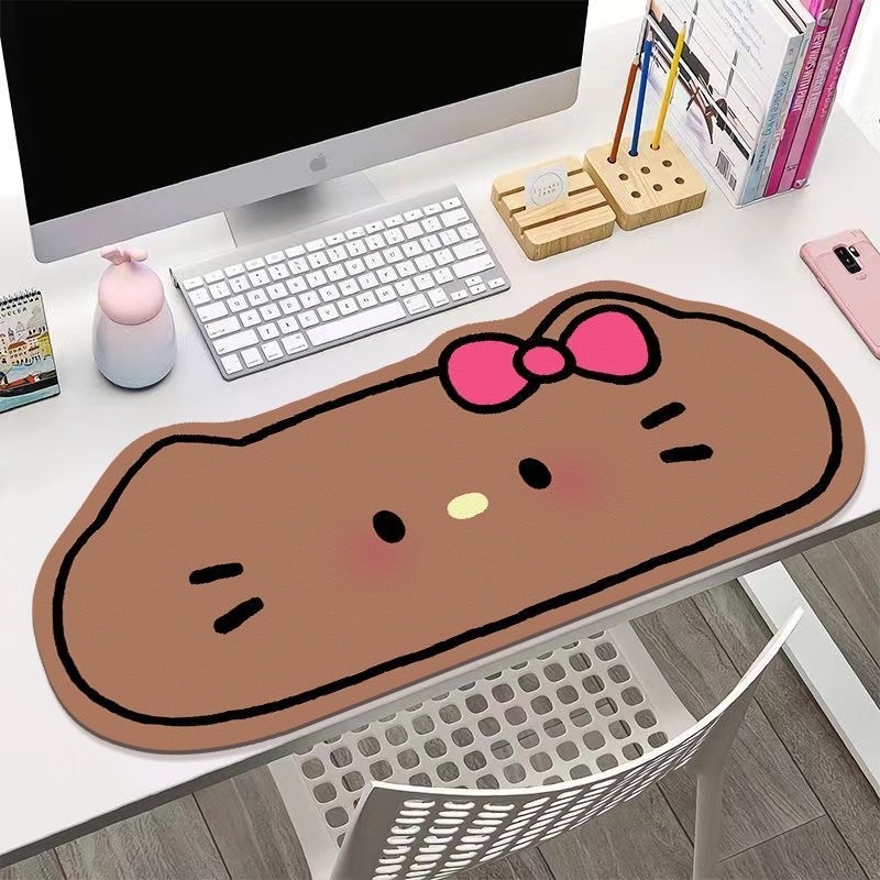 Malý gumový podložka pod myš, protišmyková, jednostraná, tlač s možnosťou vlastného loga, japonský jednoduchý štýl, svetlé prvky.