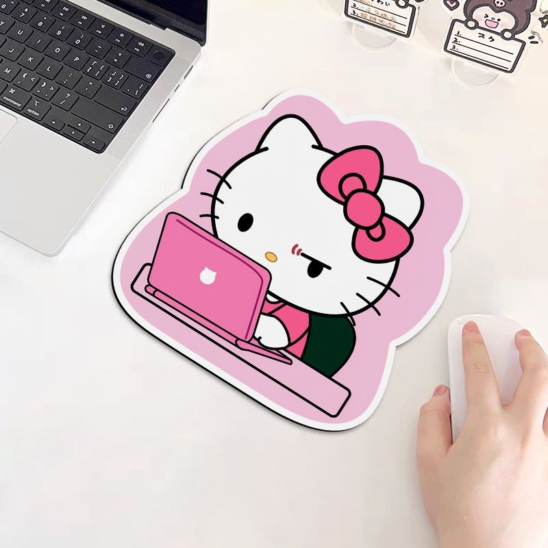 Malý gumový podložka pod myš, protišmyková, jednostraná, tlač s možnosťou vlastného loga, japonský jednoduchý štýl, svetlé prvky.