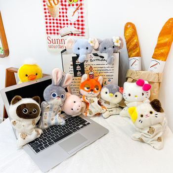Păpușă plușată tip bean bag cu pernă pentru mouse, pluș scurt, umplutură PP cotton, potrivită pentru 14+