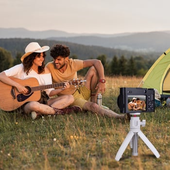 T151 Prijenosni stativ za telefon, univerzalan za mirrorless i akcijske kamere — Kuglasta glava, aluminijska legura, nosivost 1 kg, težina 110 g