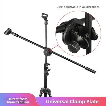 Suport fotografic pentru masă și podea – construcție din plastic și metal, sarcină maximă 6–10 kg, compatibil cu suporturi de podea și masă