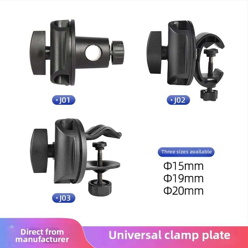 Suport fotografic pentru masă și podea – construcție din plastic și metal, sarcină maximă 6–10 kg, compatibil cu suporturi de podea și masă