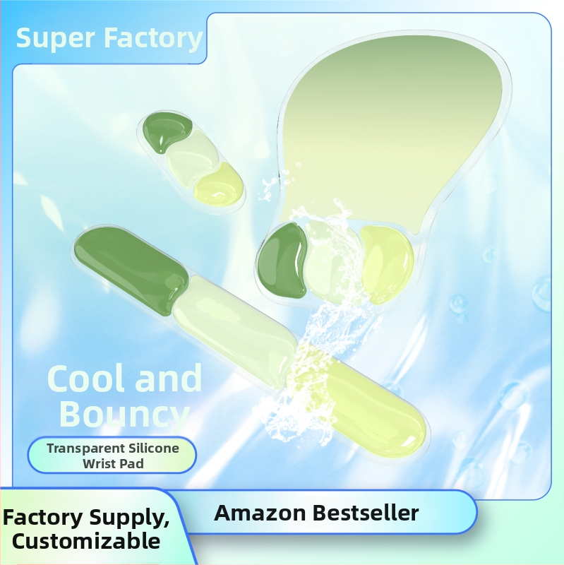 Podložka pod myš s opierkou zápästia, Water drop wristband model, gumová podložka, tlač termotransferom