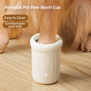 Cana automată de spălat lăbuțe pentru câini, din plastic, brand Wood ding ding, ambalaj de 20 bucăți, potrivit pentru câini