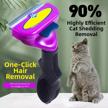 TYRONE Pieptene cu ace pentru pisici și câini — oțel inoxidabil, instrument de îngrijire a blănii, elimină păr liber