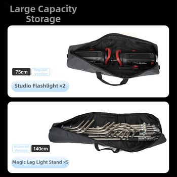 Statīvu soma un lampas statīva soma, uzlabots biezāks un platāks dizains, liela ietilpība, Oxford audums