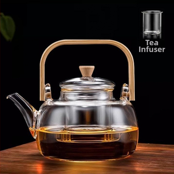 Stikla tējnīca ar augstu temperatūras izturību, jauda 4 L vai vairāk, 380 V / 1000 W, datoru tipa vadība