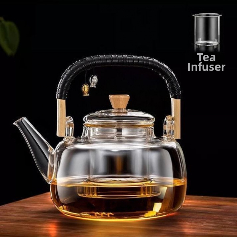 Stikla tējnīca ar augstu temperatūras izturību, jauda 4 L vai vairāk, 380 V / 1000 W, datoru tipa vadība