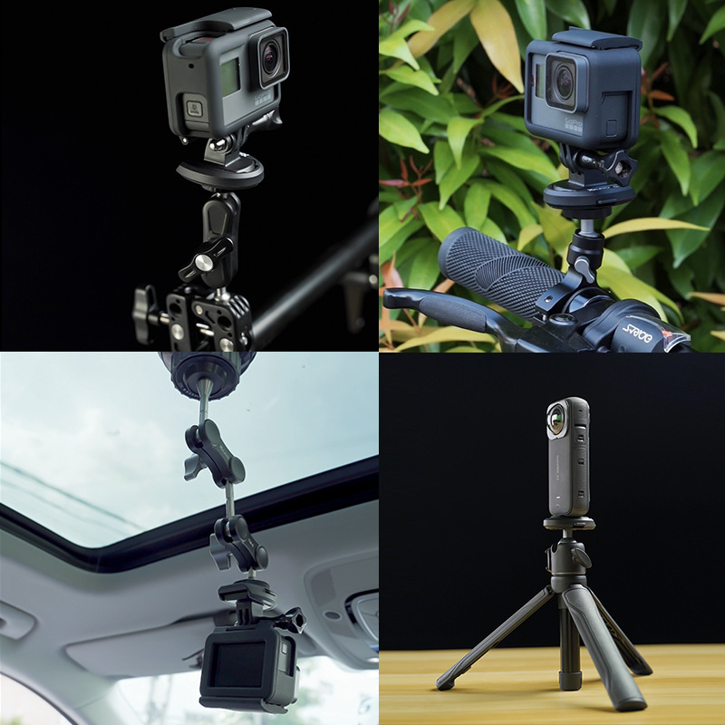 Komplet brzog otpuštanja baze za sportske kamere (Insta360) — najlonsko tijelo, otisnuto logo, Xiletu pakiranje, nacionalna garancija