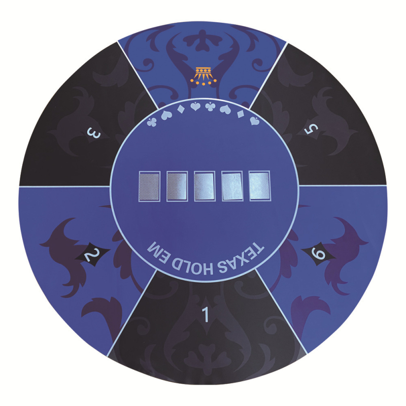 Texas poker stolna podloga – prirodni kaučuk, jednostrana, otisak logotipa, OEM prilagodba