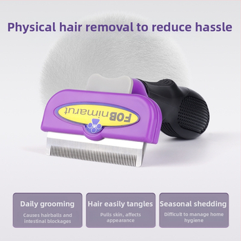 Pieptene din oțel inoxidabil pentru câini, Dot, 60 buc