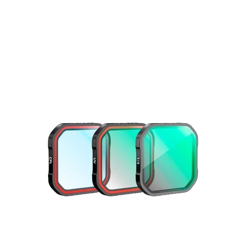 Set filtrov pre športovú kameru ShadowStone 360Acepro2: CPL polarizovaný filter, ND8/ND16/ND32 filtre, silikonová konštrukcia