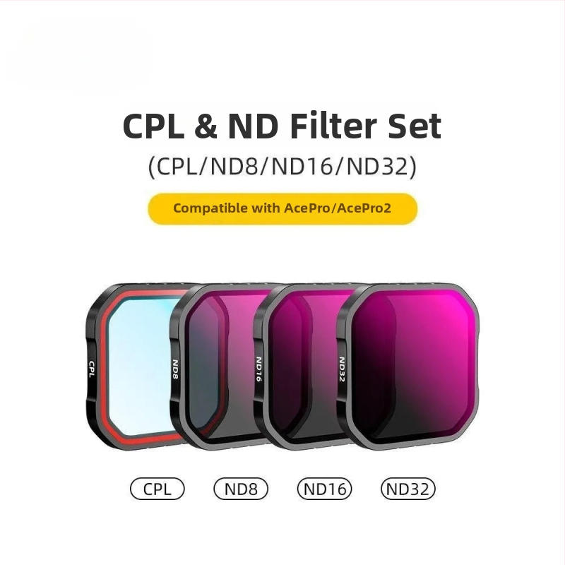 Set filtrov pre športovú kameru ShadowStone 360Acepro2: CPL polarizovaný filter, ND8/ND16/ND32 filtre, silikonová konštrukcia