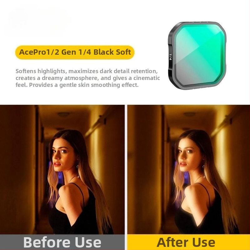 Set filtrov pre športovú kameru ShadowStone 360Acepro2: CPL polarizovaný filter, ND8/ND16/ND32 filtre, silikonová konštrukcia