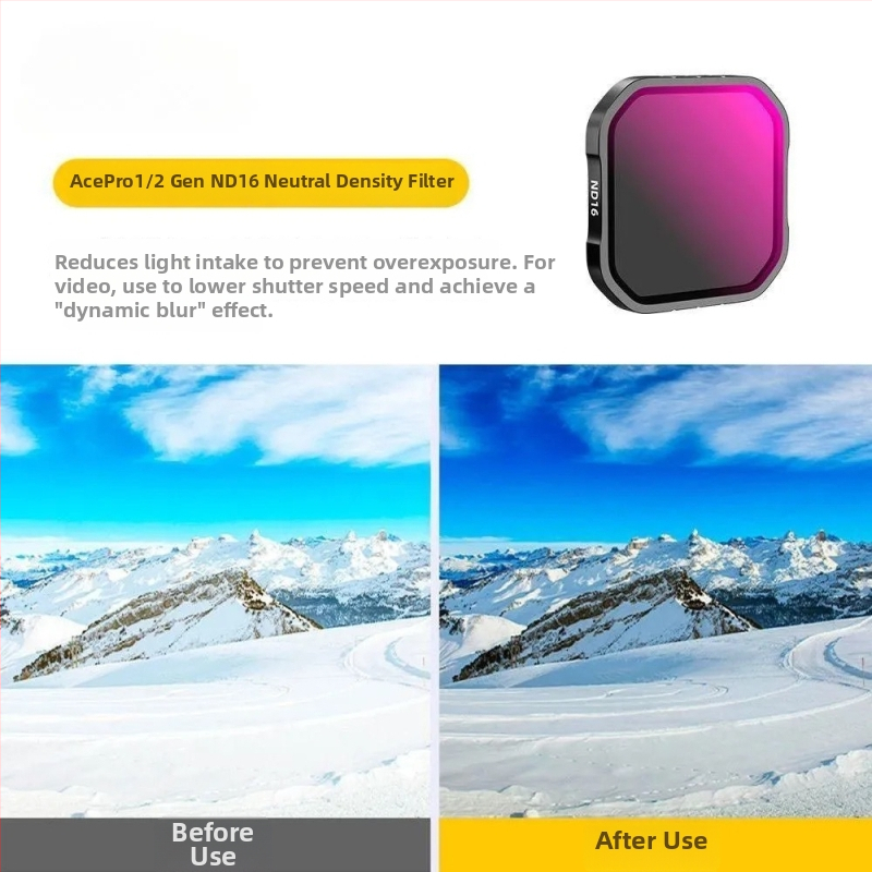 Set filtrov pre športovú kameru ShadowStone 360Acepro2: CPL polarizovaný filter, ND8/ND16/ND32 filtre, silikonová konštrukcia