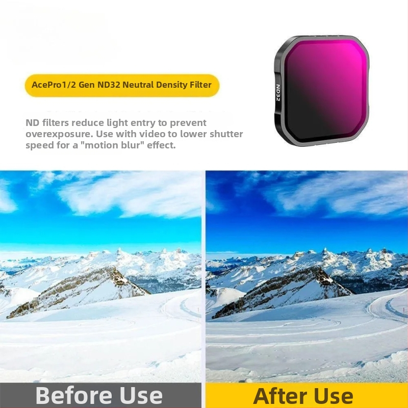 Set filtrov pre športovú kameru ShadowStone 360Acepro2: CPL polarizovaný filter, ND8/ND16/ND32 filtre, silikonová konštrukcia