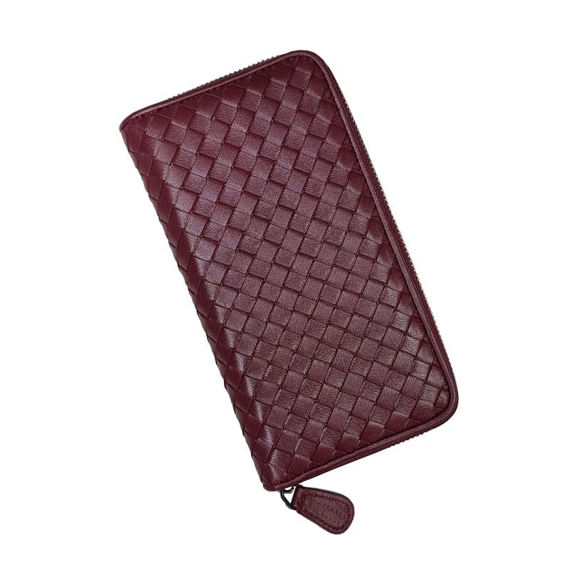 Kožni dugi novčanik, ručno tkan ovčja koža, velika kapaciteta, zatvarač, unisex, klasična držač kartica