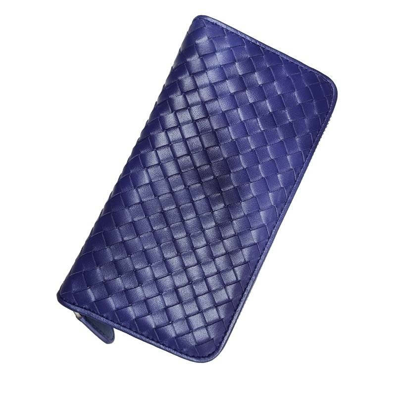 Kožni dugi novčanik, ručno tkan ovčja koža, velika kapaciteta, zatvarač, unisex, klasična držač kartica