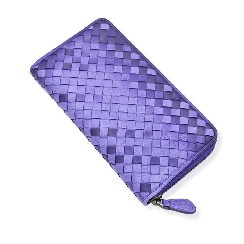 Kožni dugi novčanik, ručno tkan ovčja koža, velika kapaciteta, zatvarač, unisex, klasična držač kartica