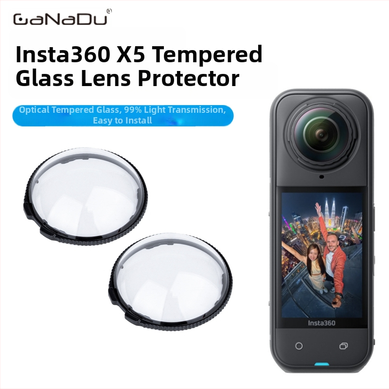 Ochranný kryt objektívu Insta360 X5X4X3X2 – PC/Sklo materiál, Protiškrabavý, Ochranný kryt pre panoramatickú akčnú kameru