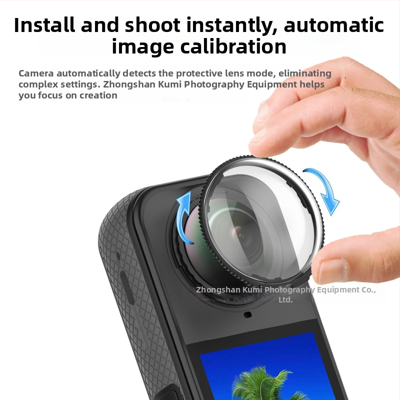 Ochranný kryt objektívu Insta360 X5X4X3X2 – PC/Sklo materiál, Protiškrabavý, Ochranný kryt pre panoramatickú akčnú kameru