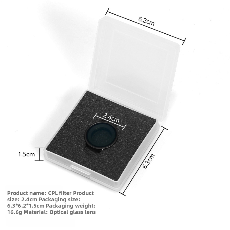 Filtru de protecție pentru obiectiv Insta360 GO Ultra — CPL polarizat, ND8/16/32/64, Sticlă optică