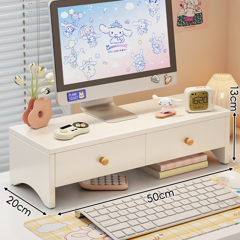 Θέση/στήριγμα οθόνης υπολογιστή για γραφείο με συρτάρι и σχάρα ψύξης, υλικό: πλάκα πυκνότητας, συμβατό με επιτραπέζιο display/laptop, μοντέλο 2318302296245701760, επιτραπέζιο σχέδιο, μάρκα Mugg