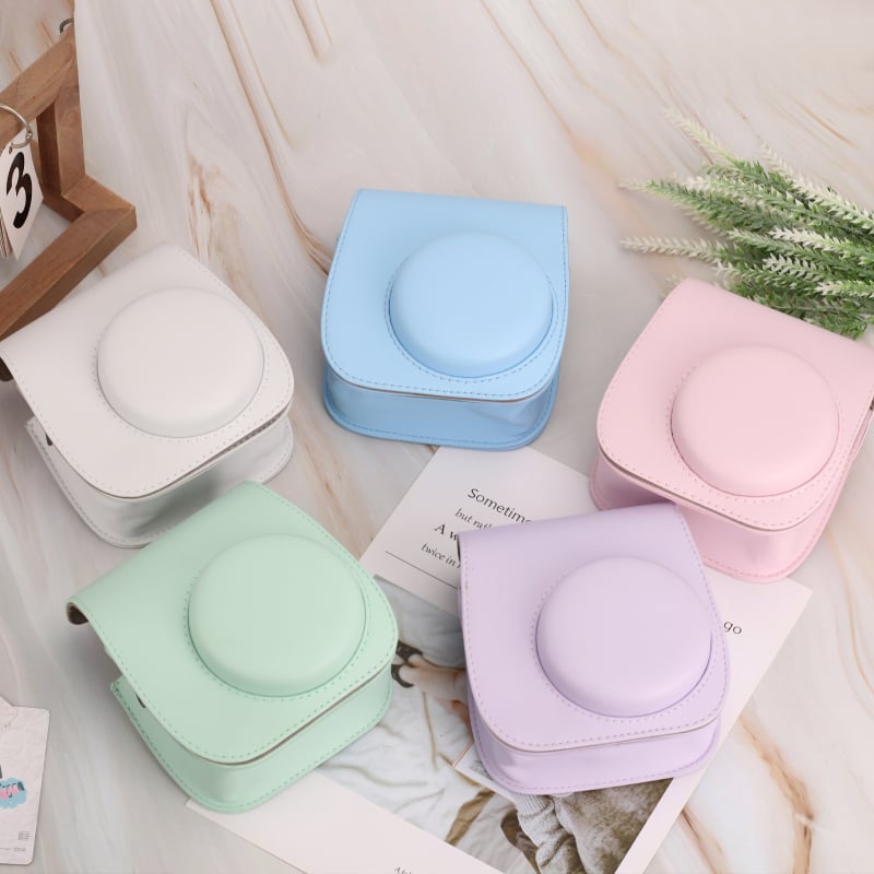 Mini12 fotoaparato krepšys – PU oda, crossbody stilius, kvėpuojantis, atsparus vandeniui, atsparus dilimui, anti-theft apsauga, poliesterio vidus