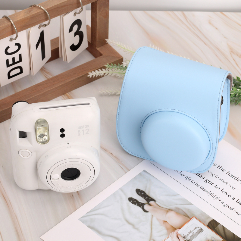 Mini12 fotoaparato krepšys – PU oda, crossbody stilius, kvėpuojantis, atsparus vandeniui, atsparus dilimui, anti-theft apsauga, poliesterio vidus