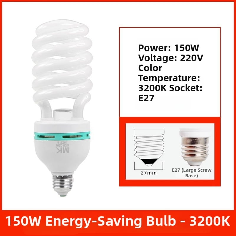 Επαγγελματικός λαμπτήρας LED για φωτογράφιση με βάση E27, 220V, εύρος ισχύος 20W–200W, ρυθμιζόμενη φωτεινότητα, ρυθμιζόμενος φωτισμός