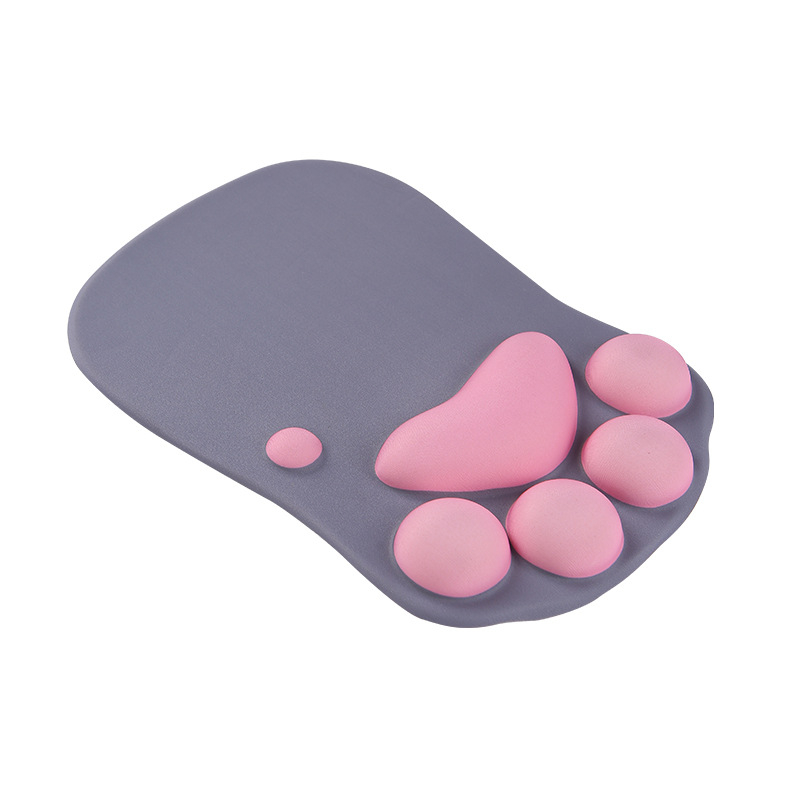Desk mat s silikonovim naslonom za zglob, materijal tkanina + silikon + PU, jednostrana, model Cat Claw 340g, OEM/prilagođene slike