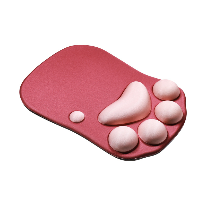 Desk mat s silikonovim naslonom za zglob, materijal tkanina + silikon + PU, jednostrana, model Cat Claw 340g, OEM/prilagođene slike