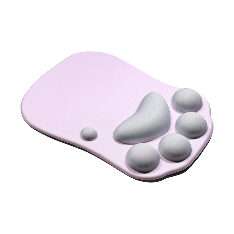 Desk mat s silikonovim naslonom za zglob, materijal tkanina + silikon + PU, jednostrana, model Cat Claw 340g, OEM/prilagođene slike