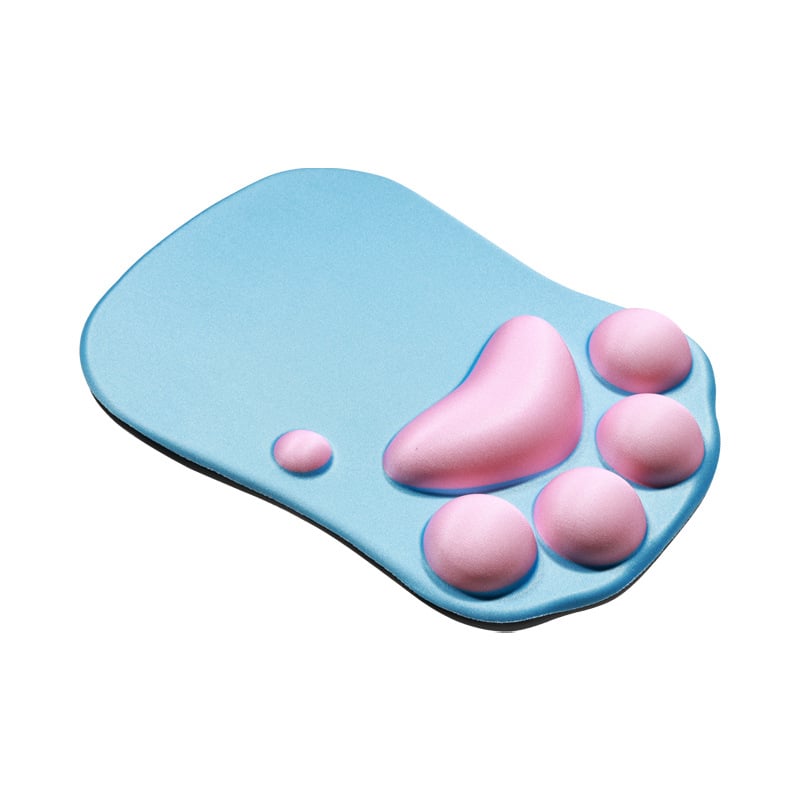 Desk mat s silikonovim naslonom za zglob, materijal tkanina + silikon + PU, jednostrana, model Cat Claw 340g, OEM/prilagođene slike
