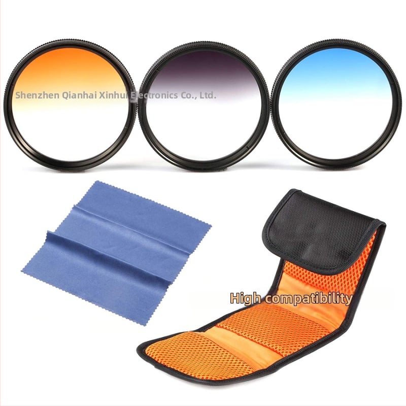 Gradientinių filtrų rinkinys 5-1 SLR kamerai, universalus tvirtinimas, įtrauktos 3 švaros servetėlės, OEM apdorojimas