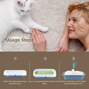 HDPE παχυσμένη φορητή σακούλα αποβλήτων γάτας