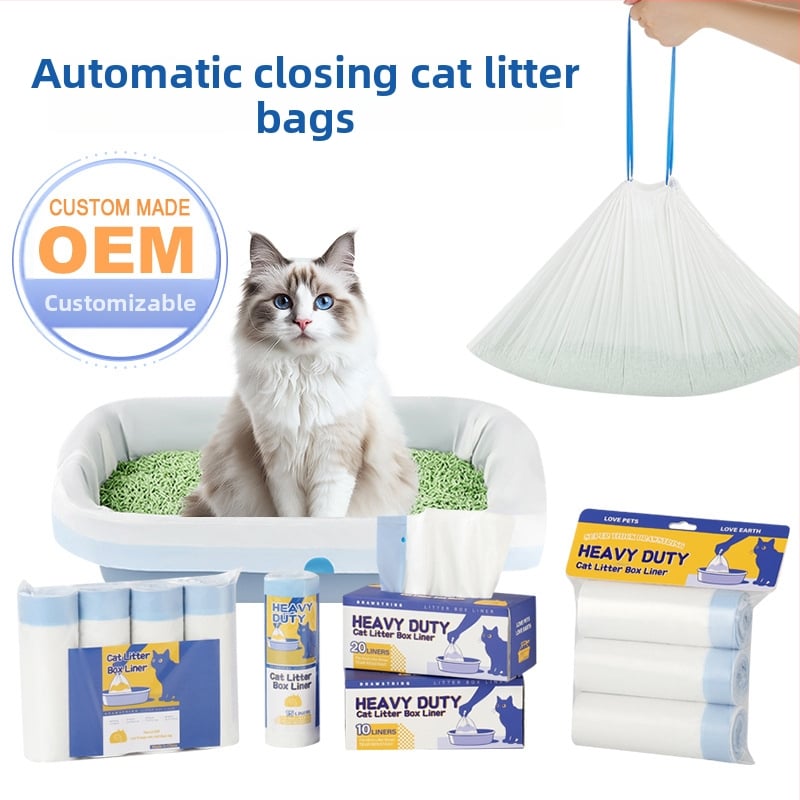 HDPE παχυσμένη φορητή σακούλα αποβλήτων γάτας