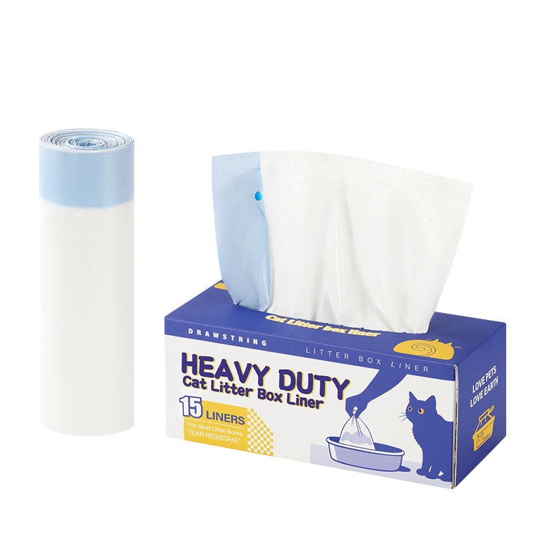 HDPE παχυσμένη φορητή σακούλα αποβλήτων γάτας