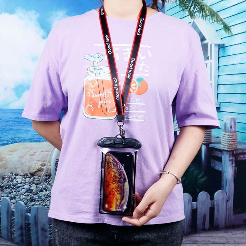 Husă impermeabilă pentru telefon cu touchscreen, PVC, pentru înot, scufundări și activități în aer liber