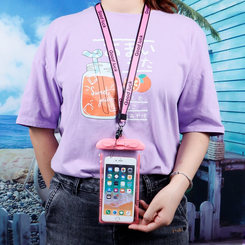 Husă impermeabilă pentru telefon cu touchscreen, PVC, pentru înot, scufundări și activități în aer liber