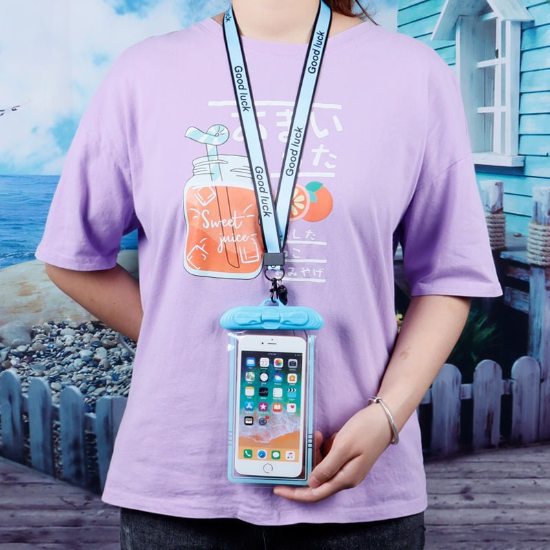 Husă impermeabilă pentru telefon cu touchscreen, PVC, pentru înot, scufundări și activități în aer liber