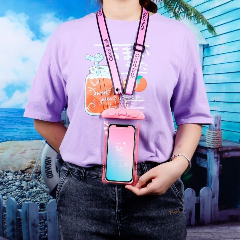 Husă impermeabilă pentru telefon cu touchscreen, PVC, pentru înot, scufundări și activități în aer liber