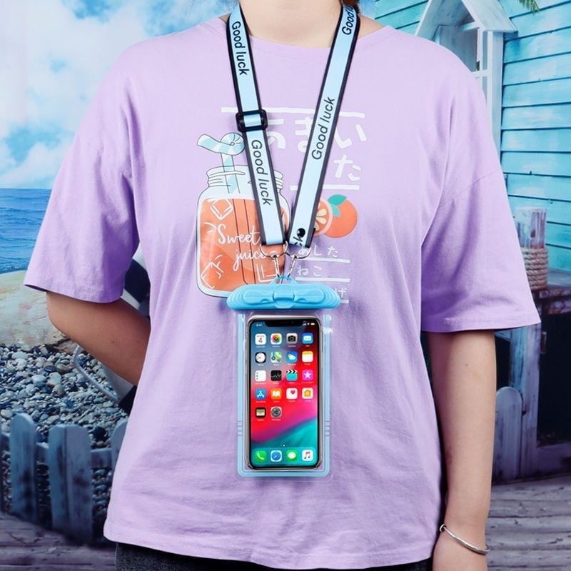 Husă impermeabilă pentru telefon cu touchscreen, PVC, pentru înot, scufundări și activități în aer liber