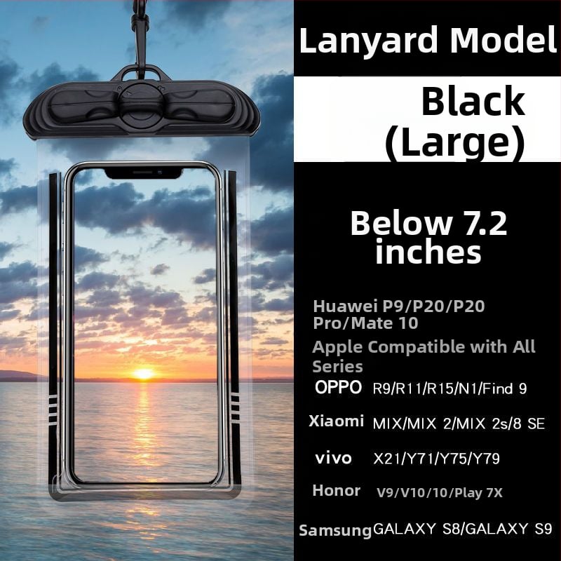 Husă impermeabilă pentru telefon cu touchscreen, PVC, pentru înot, scufundări și activități în aer liber